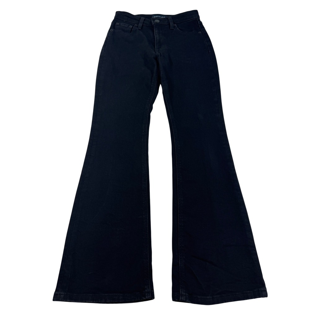 Y2K‎ Aeropostale High Rise Flare Jeans Black Stretch Denim Size 2 Whimsical Boho